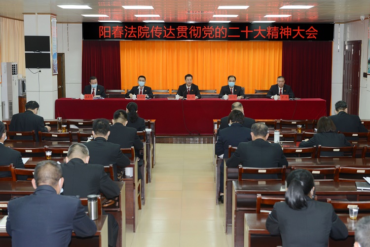 阳江法院迅速掀起学习宣传贯彻党的二十大精神热潮